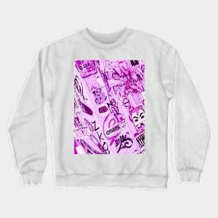 Pink Graffiti Tag New York Street Crewneck Sweatshirt